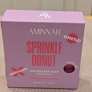 Aminnah Sprinkle Donut Natural Bar Soap NIB